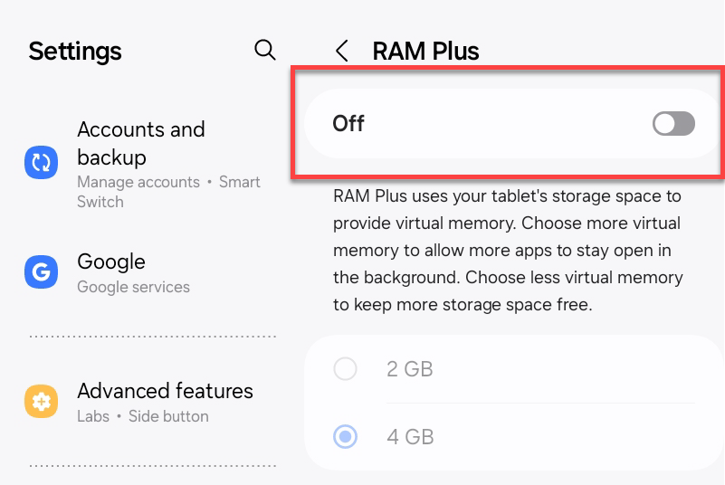 Android-Settings-Device Care-Memory-RAM Plus-OFF.png