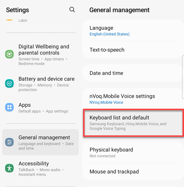 Android12-settings-tap-keyboard-list-and-default