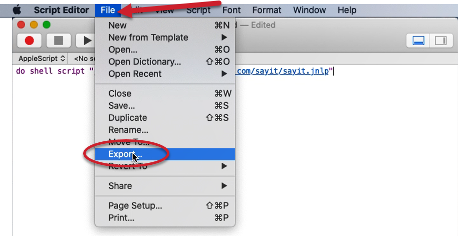 Mac-script-export