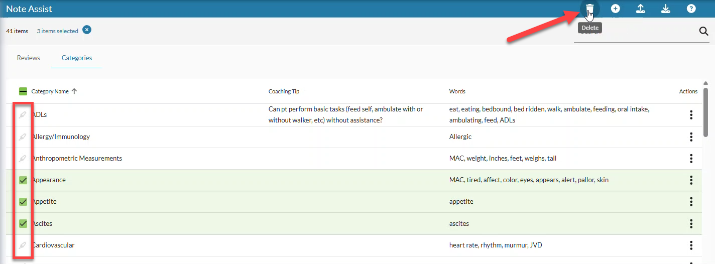 NoteAssist-CategoriesTab-delete-multiple.png