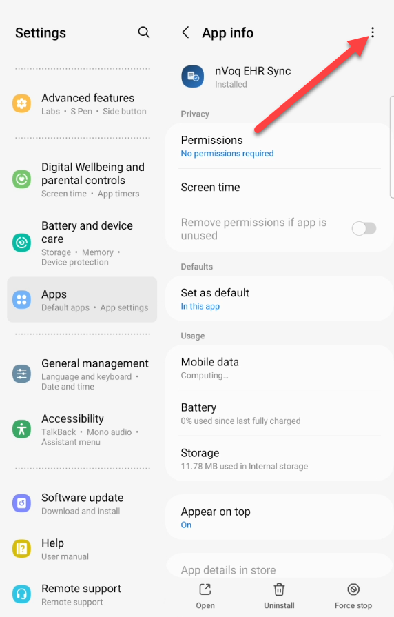 Voice-Android-nVoq EHR Sync-Accessibility-Settings-AppInfo-kabab.png