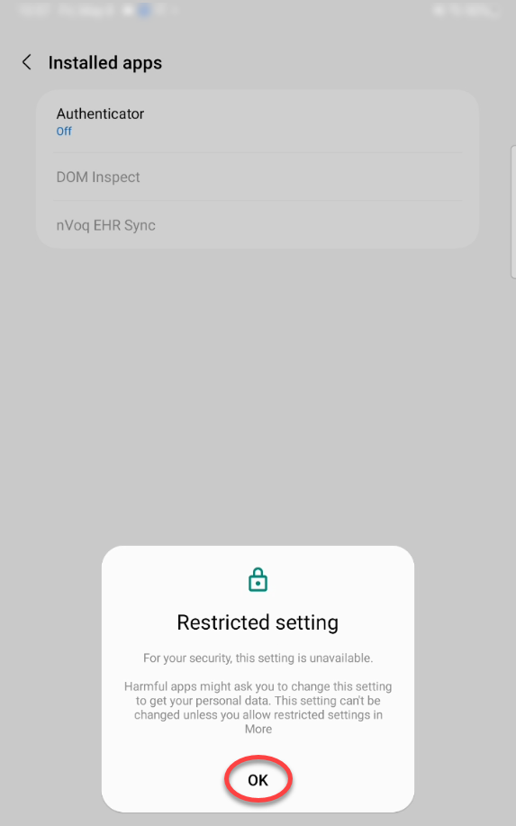 Voice-Android-nVoq EHR Sync-Accessibility-installed-apps-restricted-ok.png