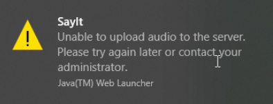 sayit-error-unable-to-upload-audio