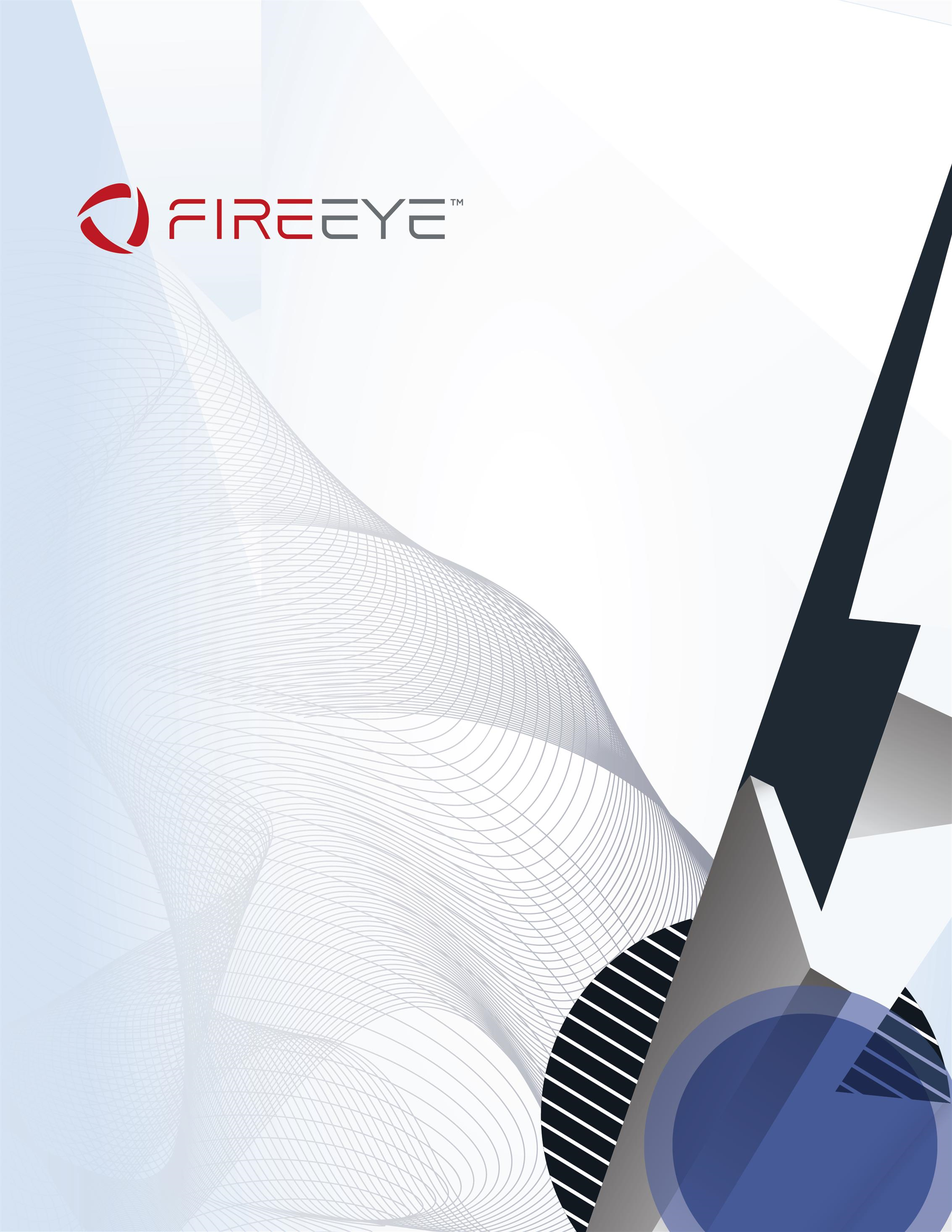 FireEye logo — red circular swirl icon at left with stylized FIREEYE wordmark to the right