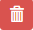 red trash can delete icon