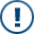Blue circular exclamation icon