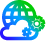 A stylized cloud icon representing weather or environmental themes.