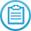 Blue circular transceiver icon
