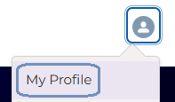 Circular user avatar icon shown above the My Profile menu