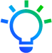 Blue lightbulb icon