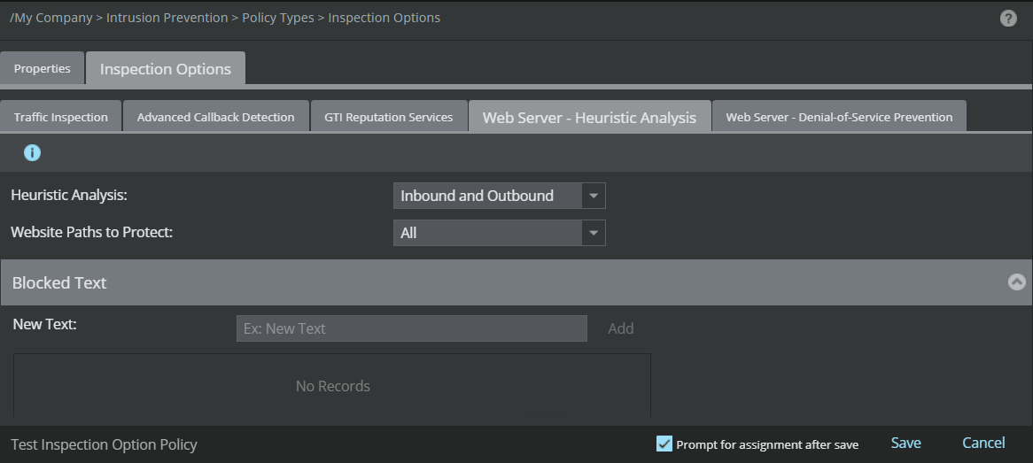 Web Server- Heuristic Analysis