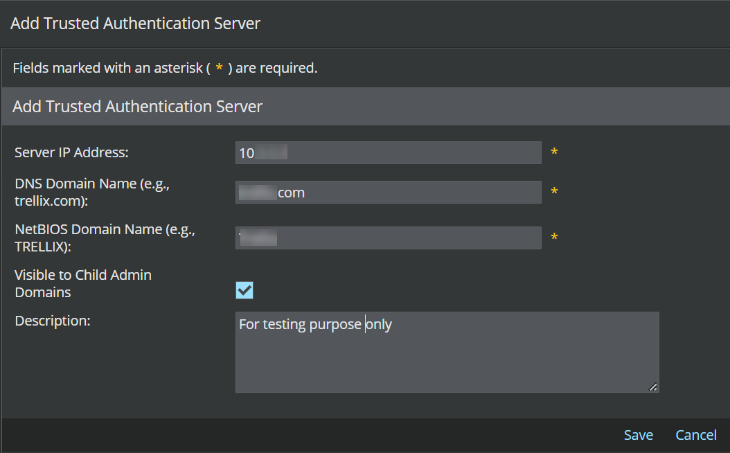 Add Trusted Domain Controllers