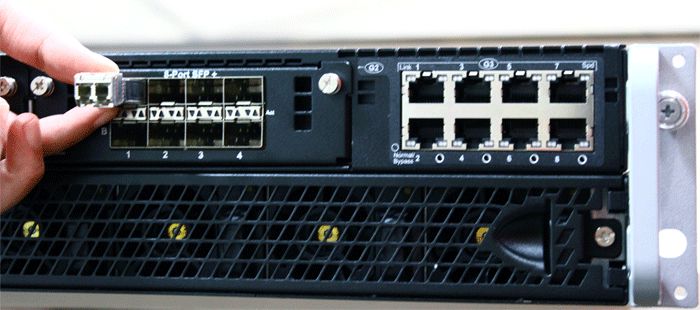Insert a transceiver module
