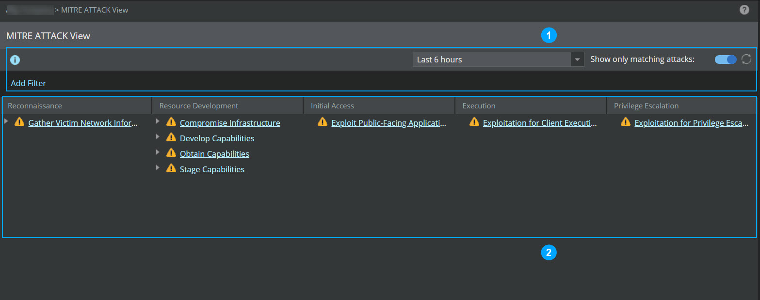 MITRE ATTACK View page
