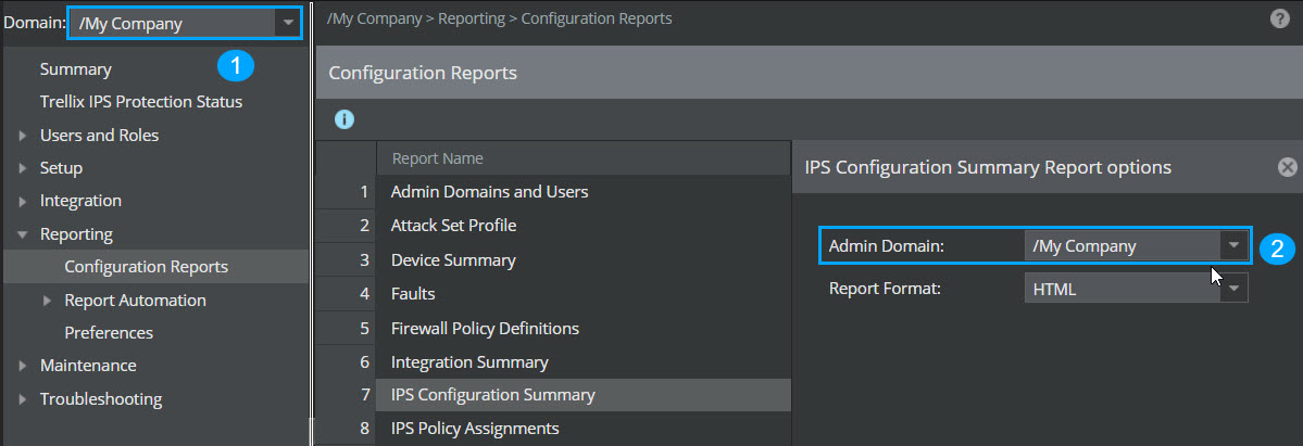 Admin Domain Filters