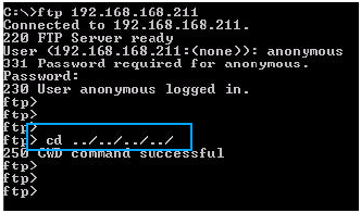 FTP traversal attack