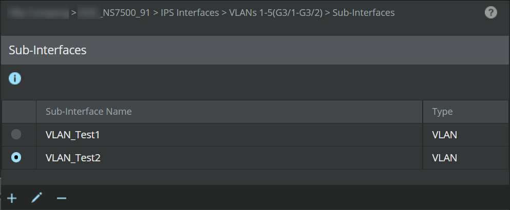 Manage Sub-Interface