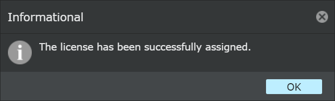 An Informational dialog box