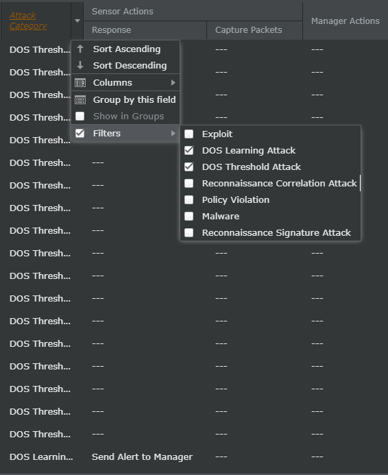 Number of attack definitions by Attack Categories