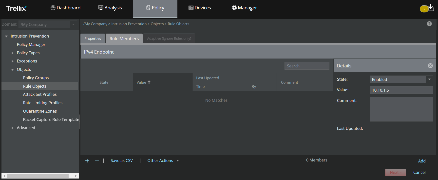 Add individual IP addresses