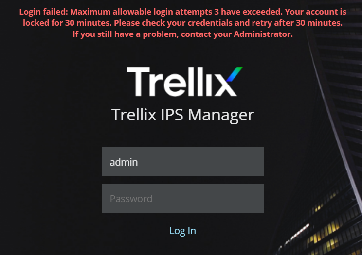 Sample Account Lock Message