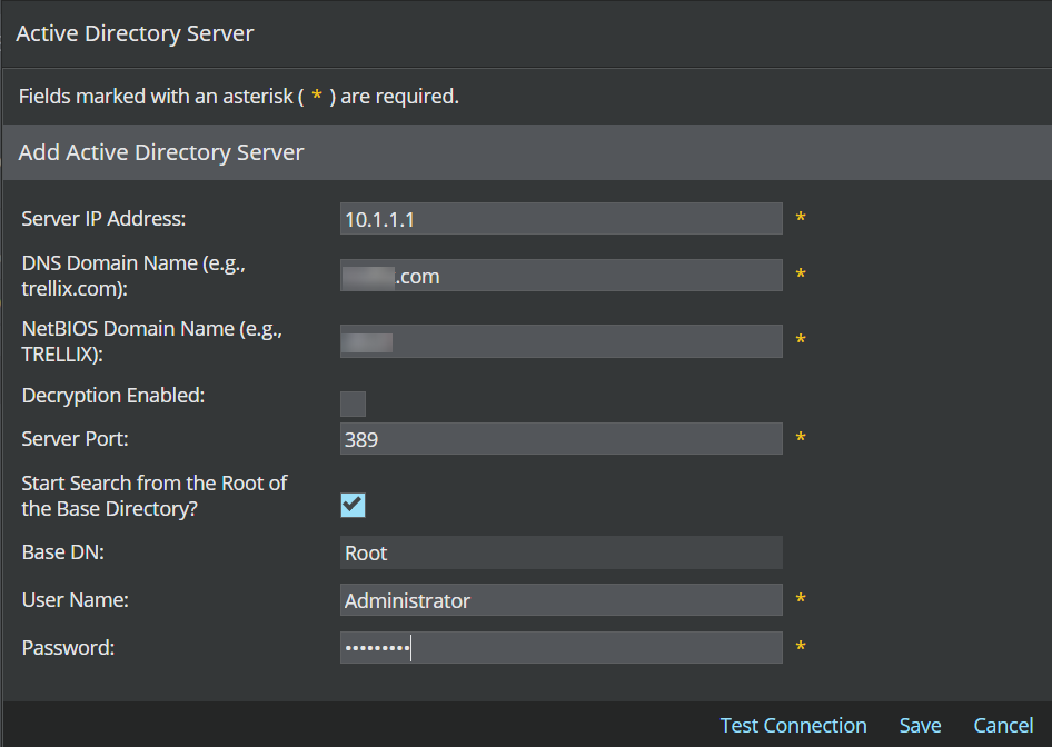 Add an Active Directory Server