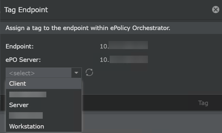 Tag an endpoint