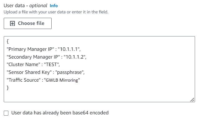 User data details