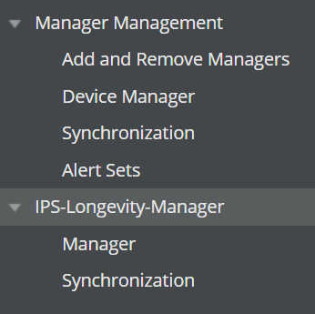 Newly added Managers in the Device tab