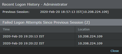 Logon history