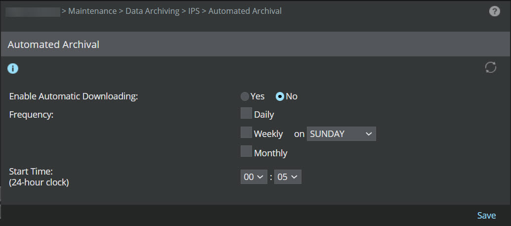 Automated Archival page