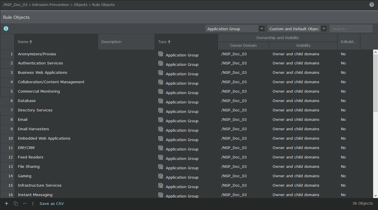 List of application categories