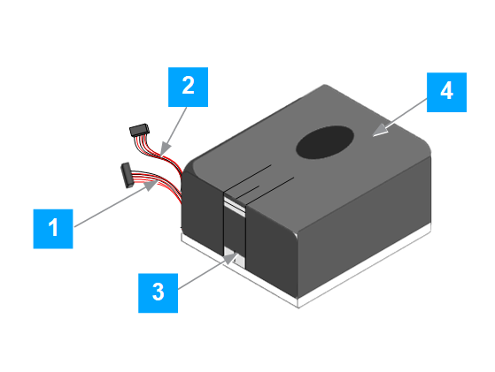 Double tier super capacitor in its enclosure
