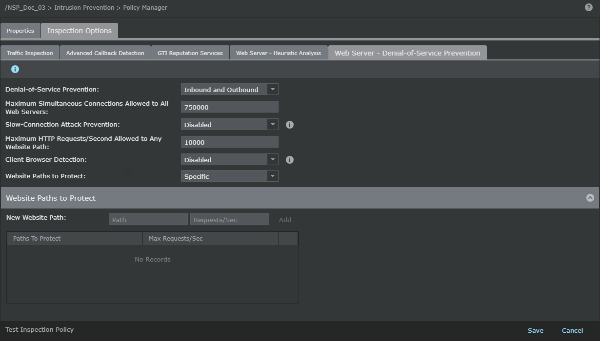 Configuration of Web Server-Denial of Service