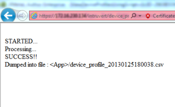 Running the device-profile script