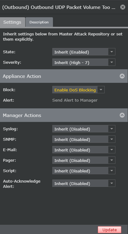 Blocking attacks in Attack Log