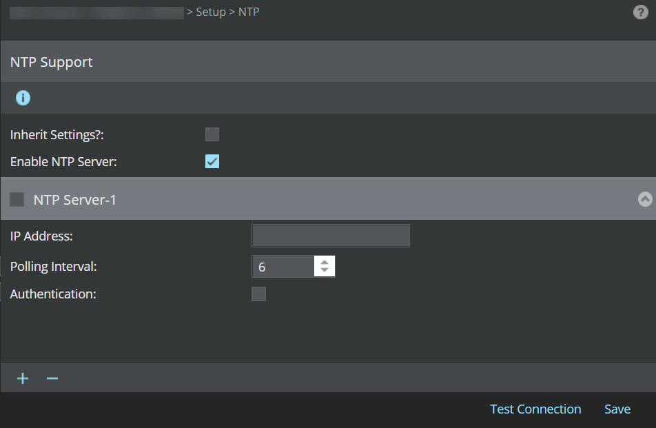 Configure NTP servers