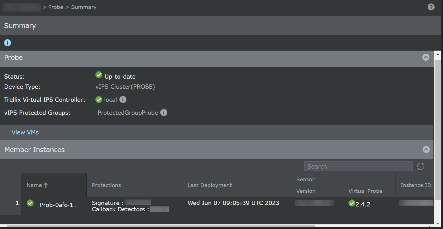 Summary details of a Cluster
