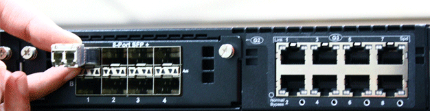 Insert a transceiver module