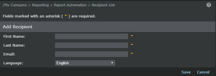 Add Recipient