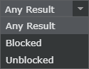 Analyze the type of malware, whether blocked, unblocked, or all
