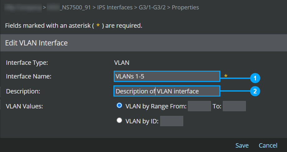 Edit VLAN IDs