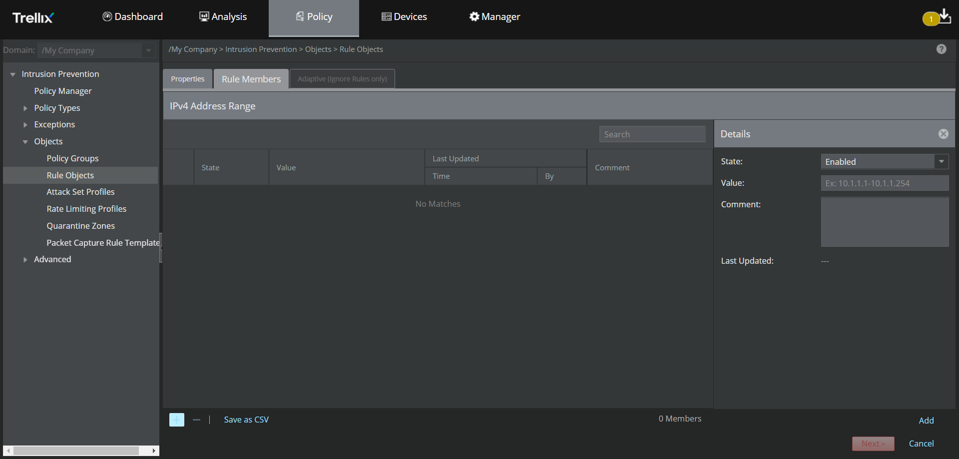 Add individual IP addresses