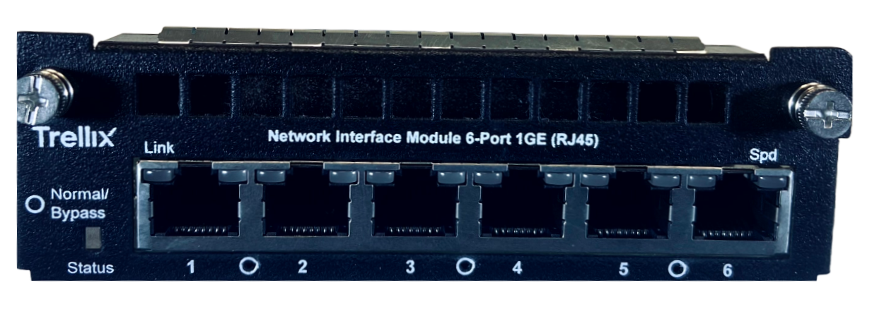 6-port RJ-45 1 Gbps/100 Mbps/10 Mbps with internal fail-open interface module