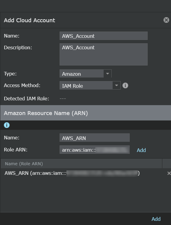 Controller details panel for AWS