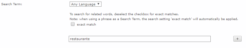 Search selections