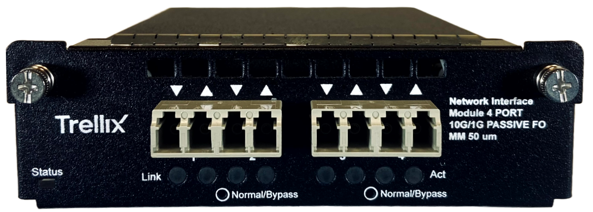 4-port 10/1 Gig MM 50 µm with internal fail-open interface module
