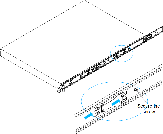 Fix the back inner rail to the chassis