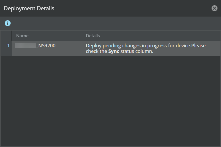 Deployment Details
