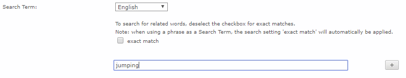 Search selections